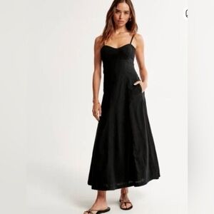 Black Spaghetti-Strap Maxi Dress